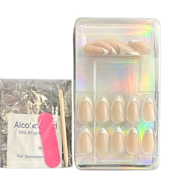 French Tip Squoval Press On Nails 2 Pack - Picture 5 of 5